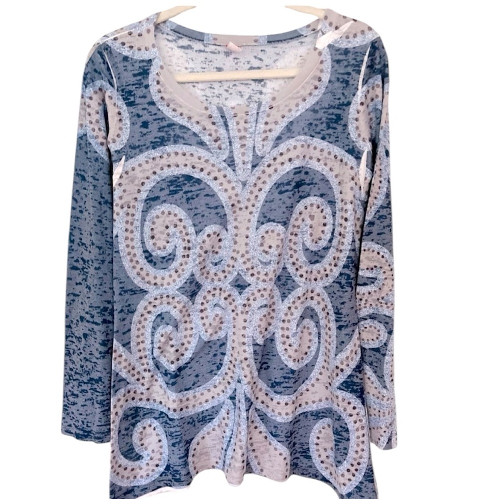 Before + Again Waffle Knit Long Sleeved Tee Sz Medium